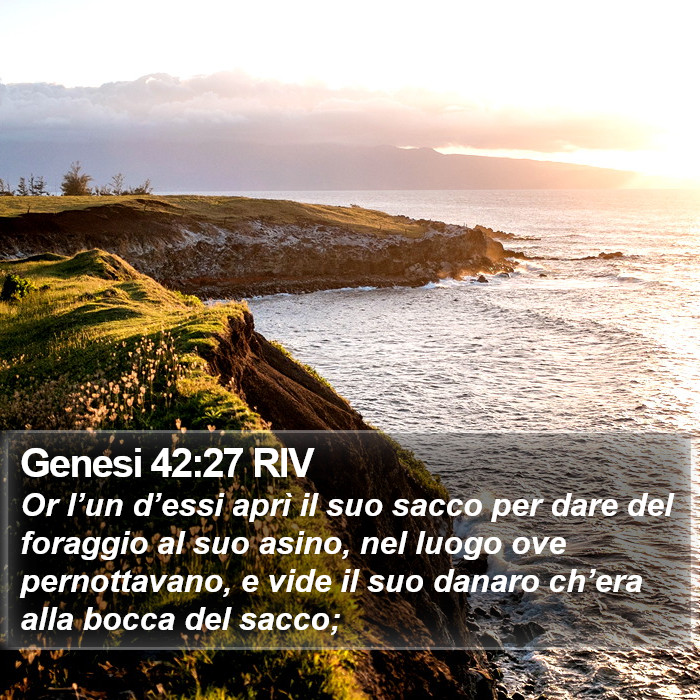 Genesi 42:27 RIV Bible Study