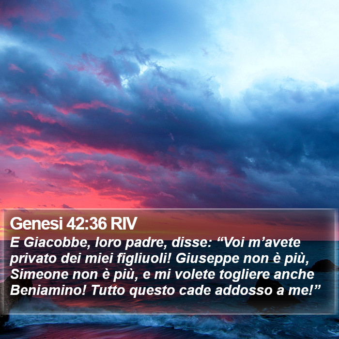 Genesi 42:36 RIV Bible Study