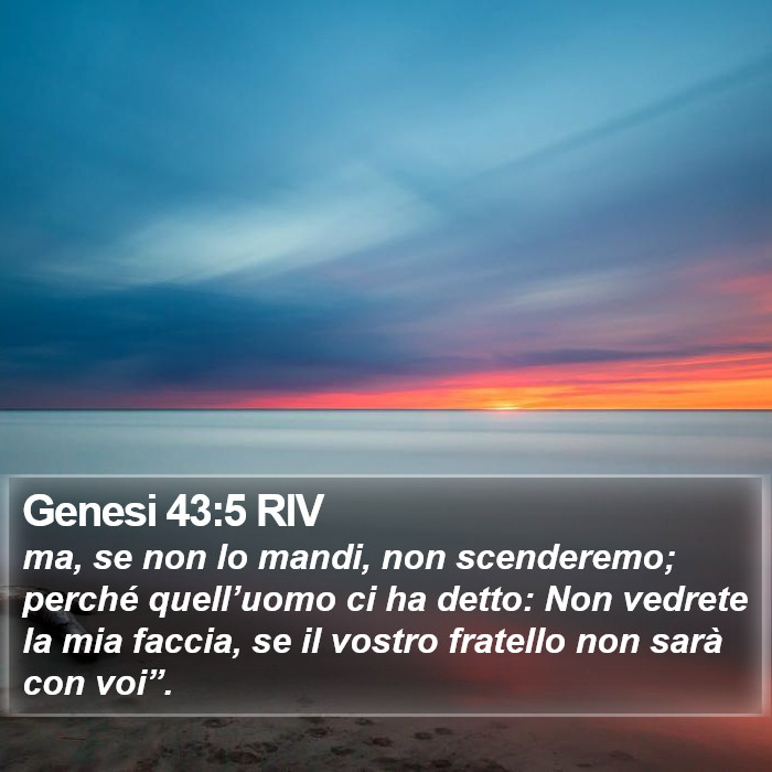 Genesi 43:5 RIV Bible Study