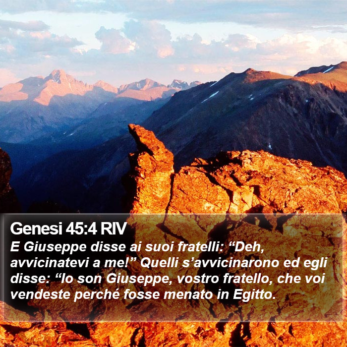 Genesi 45:4 RIV Bible Study