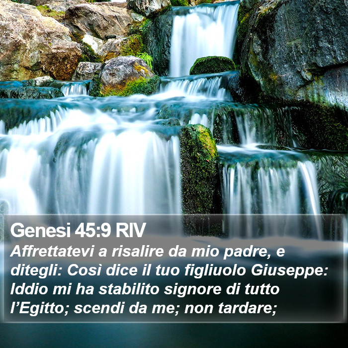 Genesi 45:9 RIV Bible Study