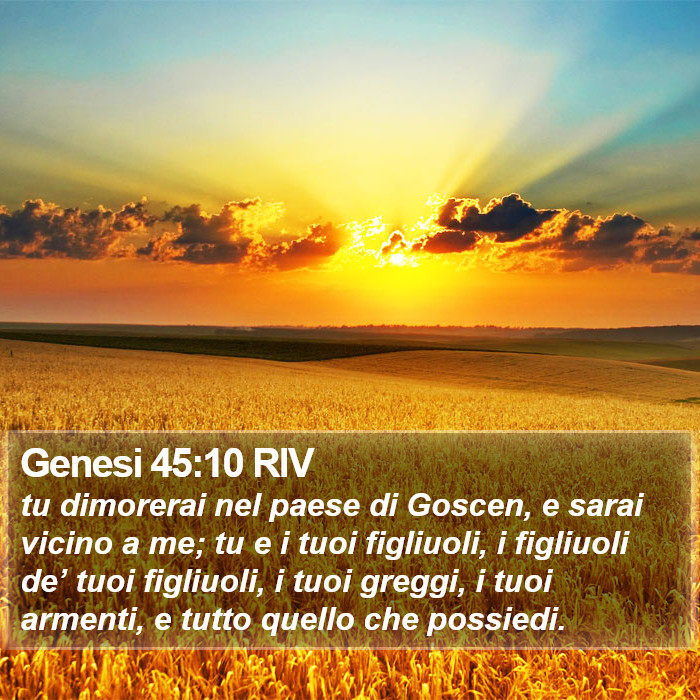 Genesi 45:10 RIV Bible Study