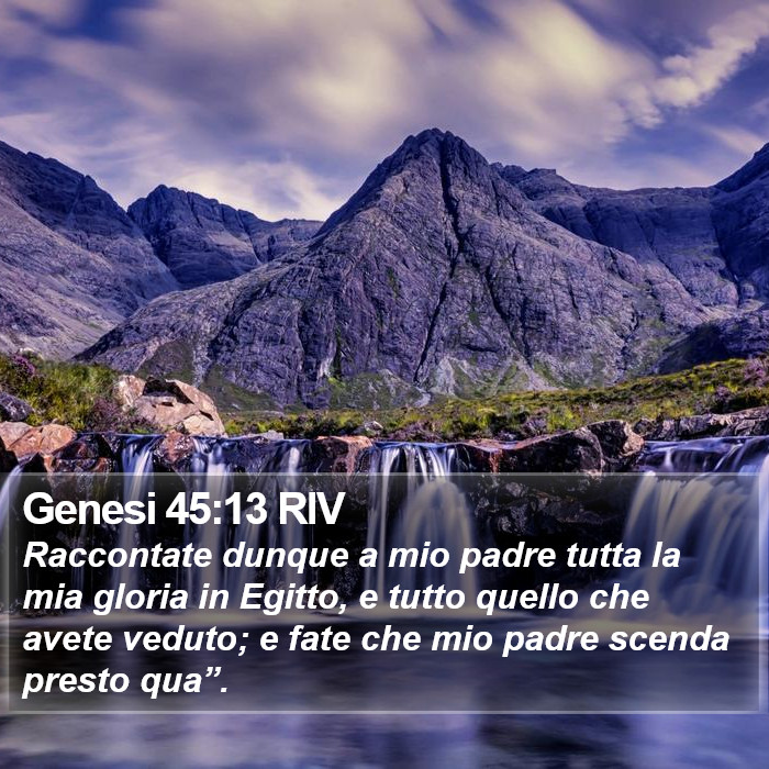Genesi 45:13 RIV Bible Study