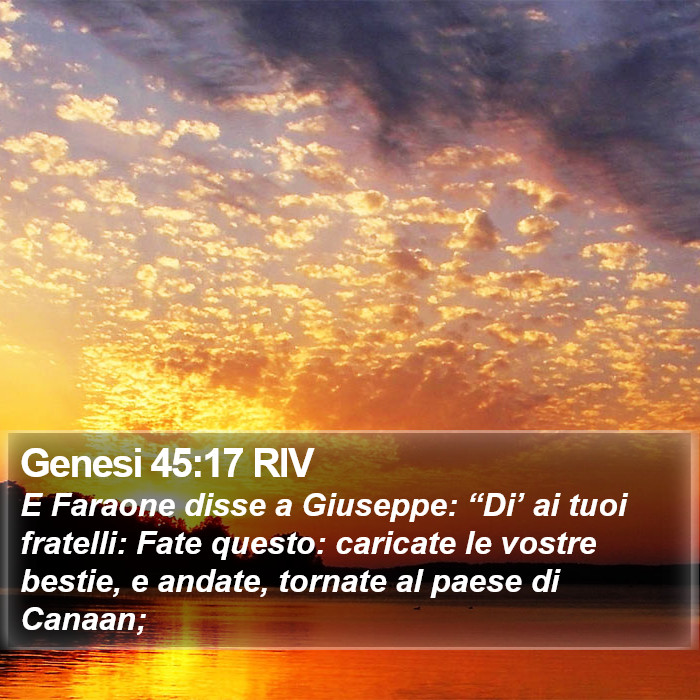 Genesi 45:17 RIV Bible Study