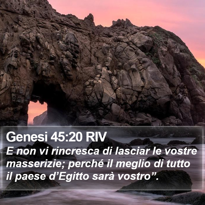 Genesi 45:20 RIV Bible Study