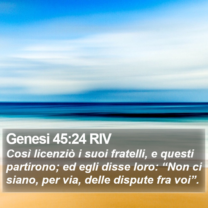 Genesi 45:24 RIV Bible Study