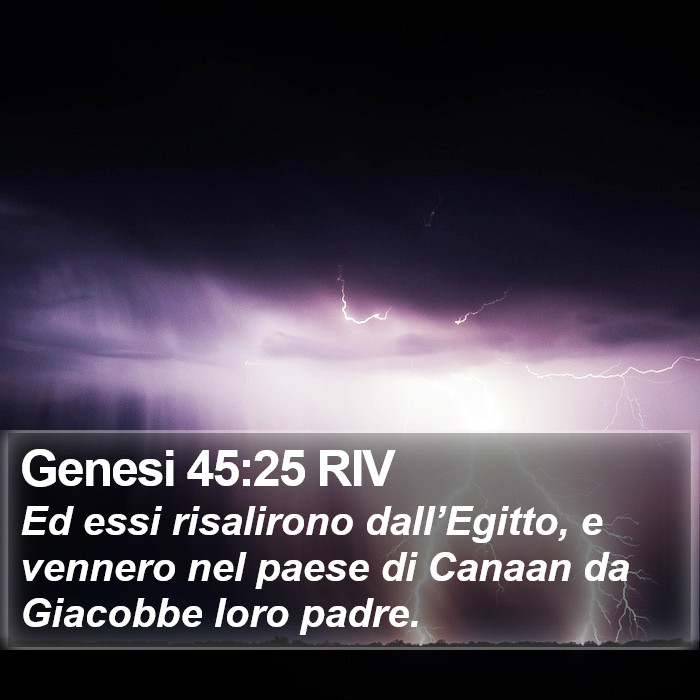 Genesi 45:25 RIV Bible Study