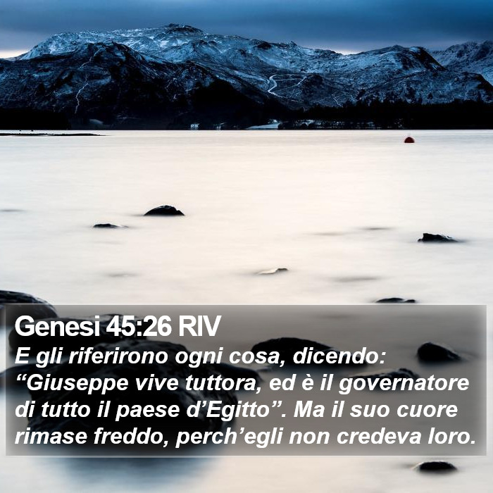 Genesi 45:26 RIV Bible Study