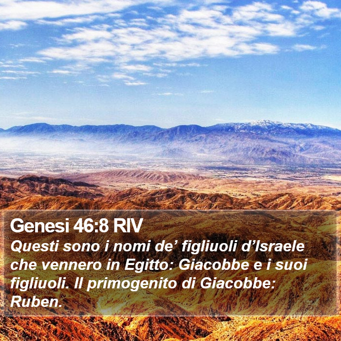 Genesi 46:8 RIV Bible Study