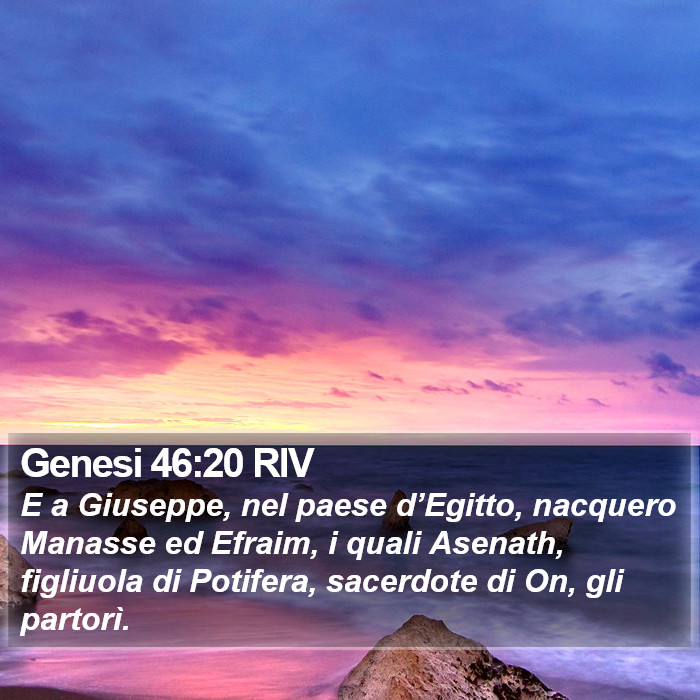 Genesi 46:20 RIV Bible Study