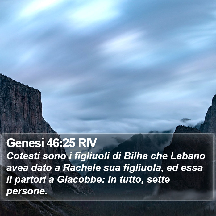 Genesi 46:25 RIV Bible Study
