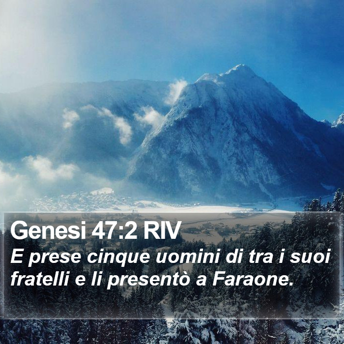 Genesi 47:2 RIV Bible Study