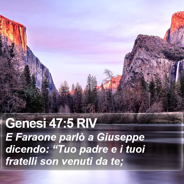 Genesi 47:5 RIV Bible Study