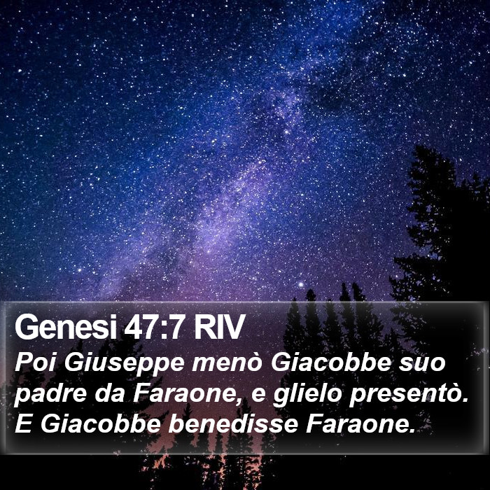 Genesi 47:7 RIV Bible Study