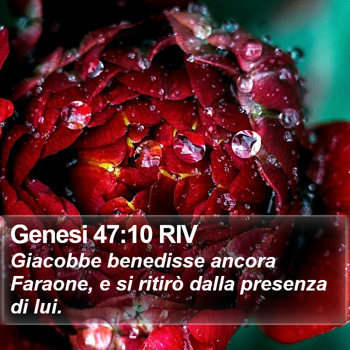 Genesi 47:10 RIV Bible Study