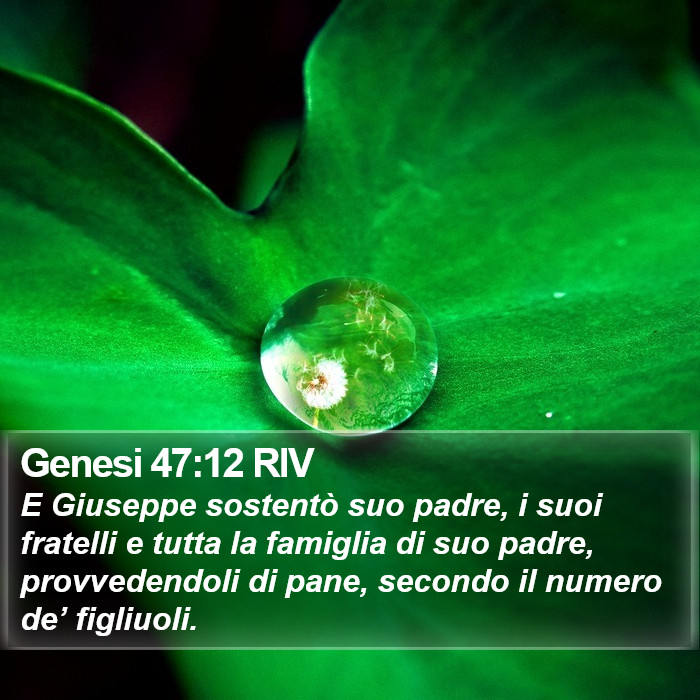 Genesi 47:12 RIV Bible Study