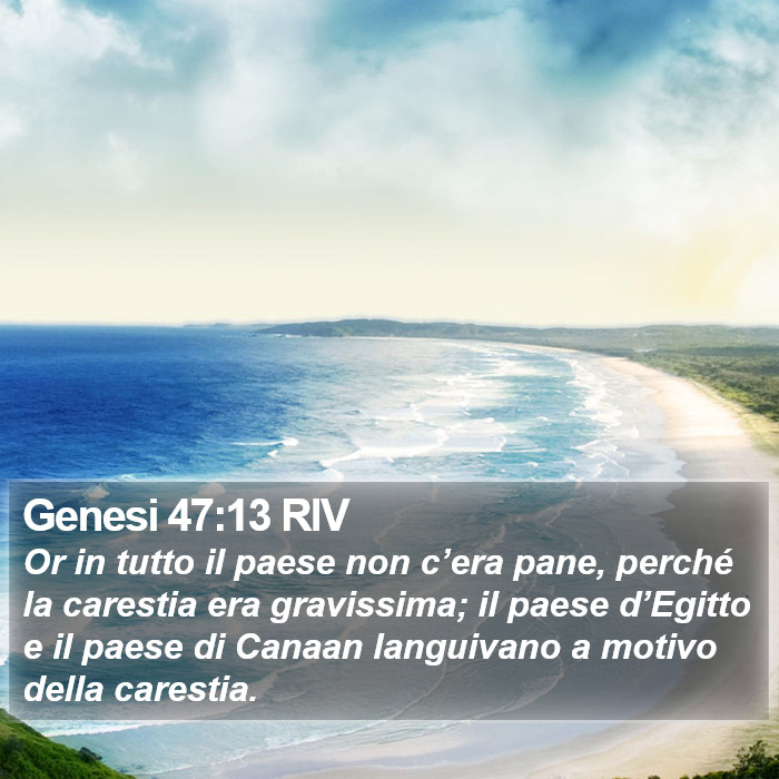 Genesi 47:13 RIV Bible Study