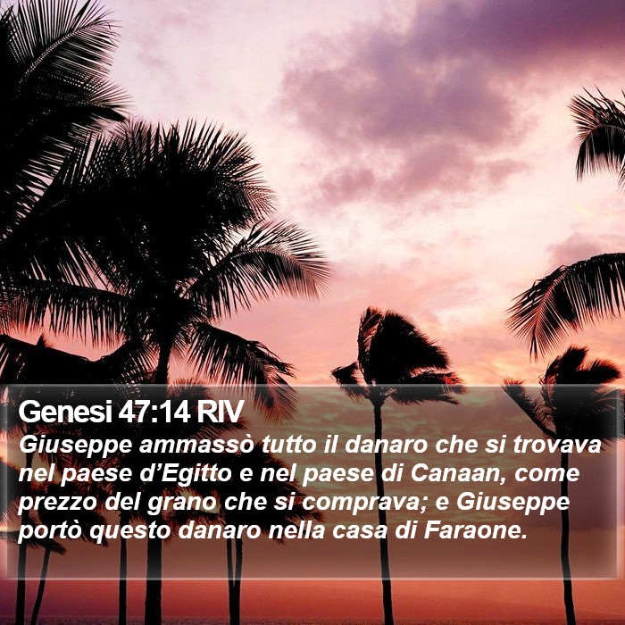 Genesi 47:14 RIV Bible Study