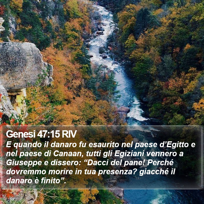 Genesi 47:15 RIV Bible Study