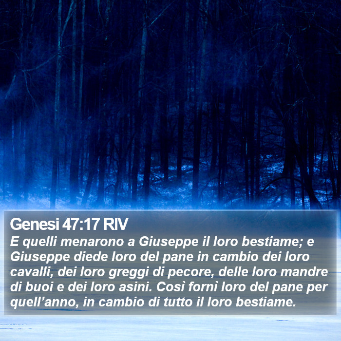 Genesi 47:17 RIV Bible Study