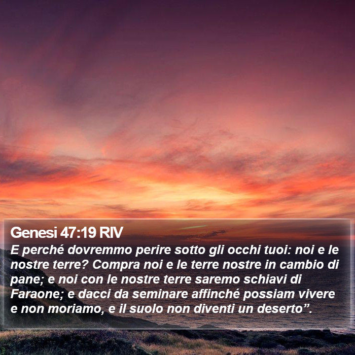 Genesi 47:19 RIV Bible Study