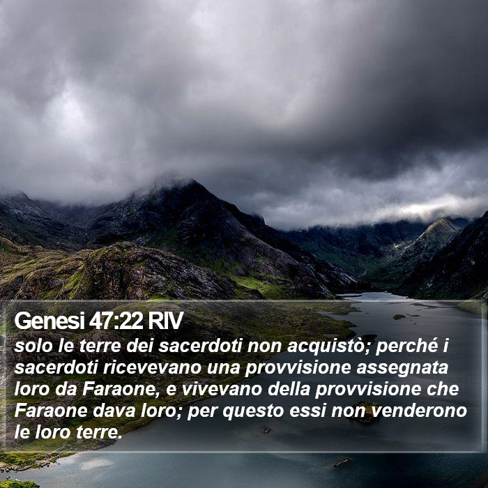 Genesi 47:22 RIV Bible Study