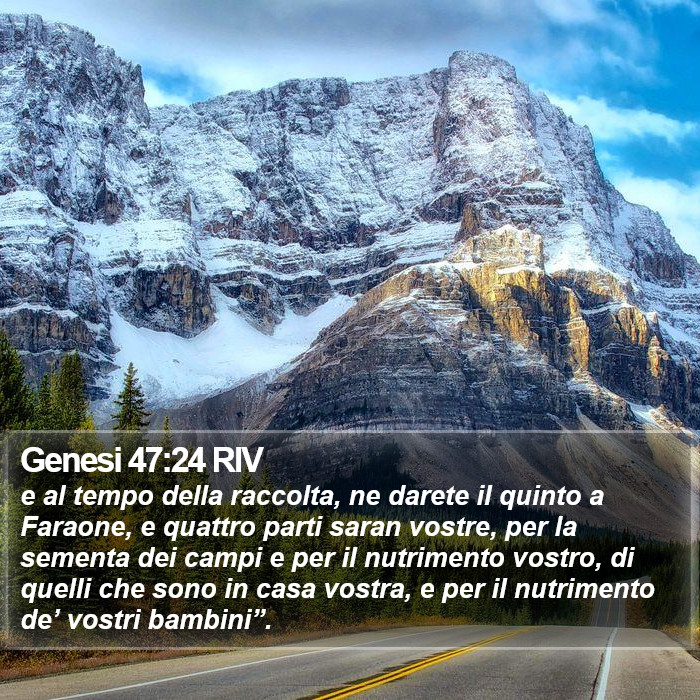 Genesi 47:24 RIV Bible Study