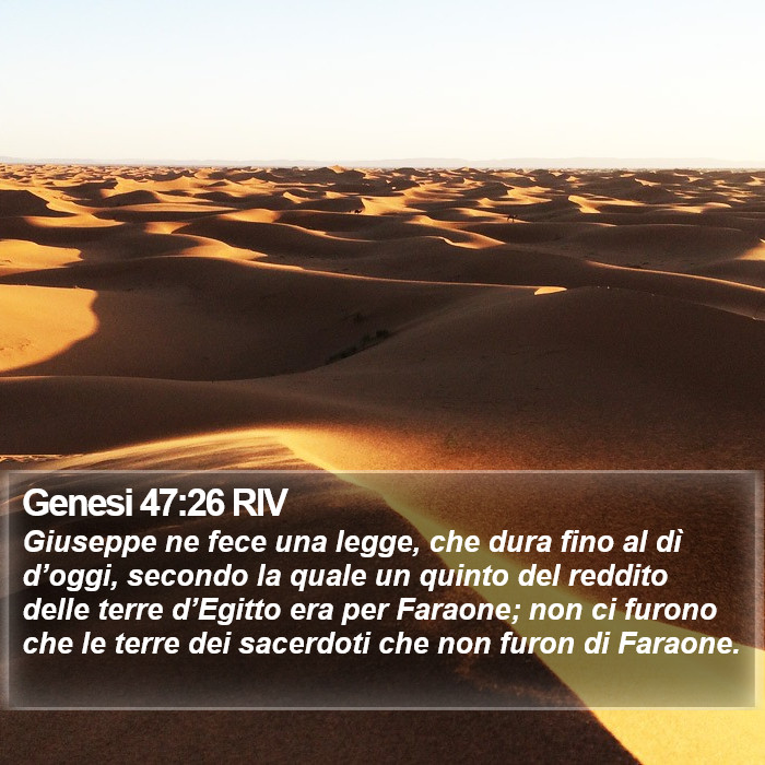 Genesi 47:26 RIV Bible Study