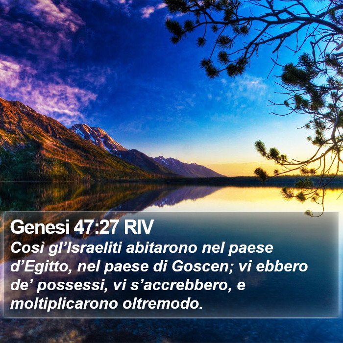 Genesi 47:27 RIV Bible Study