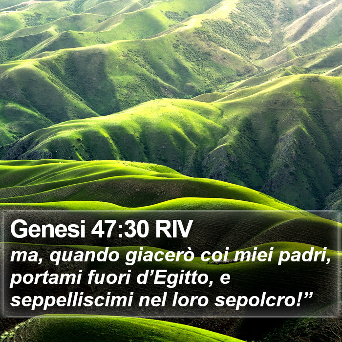 Genesi 47:30 RIV Bible Study