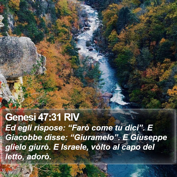 Genesi 47:31 RIV Bible Study