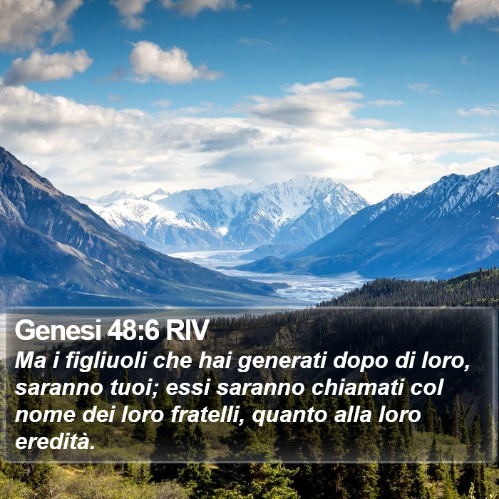 Genesi 48:6 RIV Bible Study