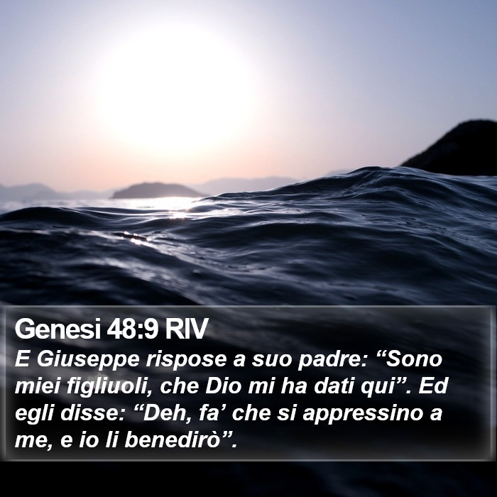Genesi 48:9 RIV Bible Study