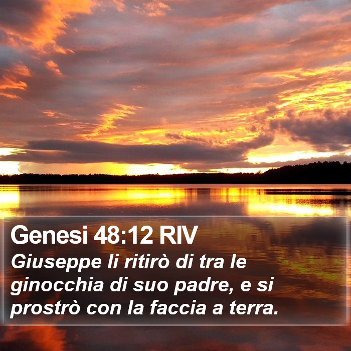 Genesi 48:12 RIV Bible Study