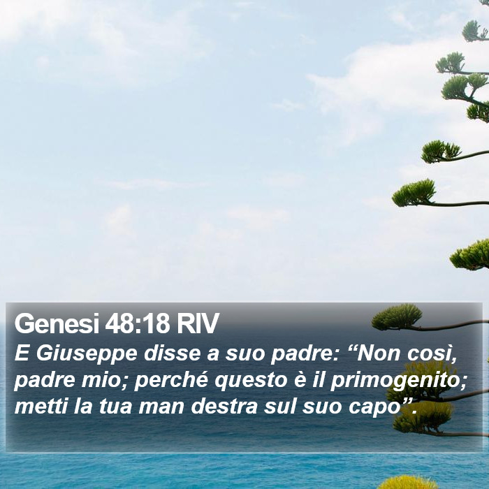 Genesi 48:18 RIV Bible Study