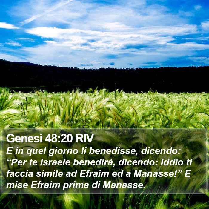 Genesi 48:20 RIV Bible Study