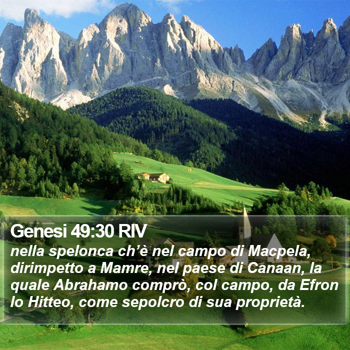 Genesi 49:30 RIV Bible Study