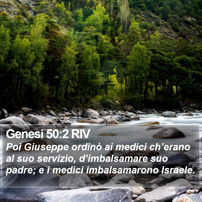 Genesi 50:2 RIV Bible Study