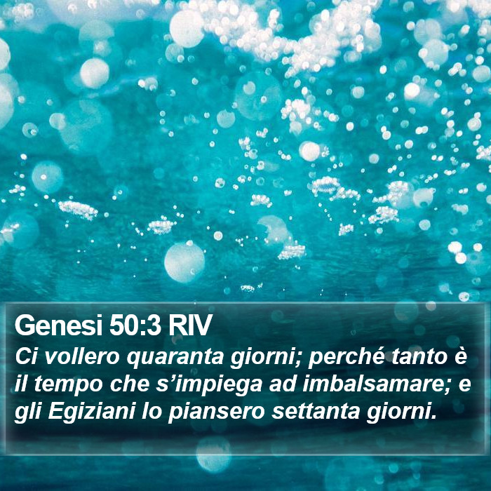 Genesi 50:3 RIV Bible Study