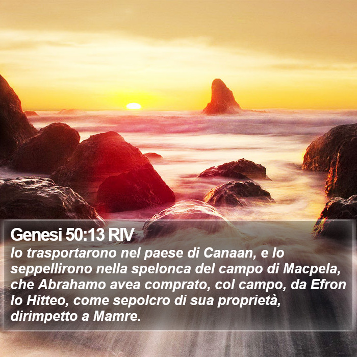Genesi 50:13 RIV Bible Study