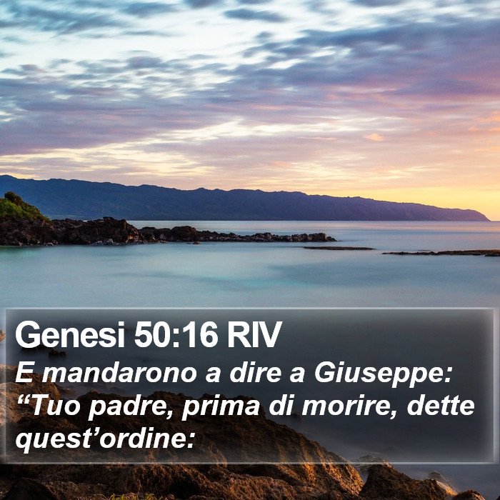 Genesi 50:16 RIV Bible Study