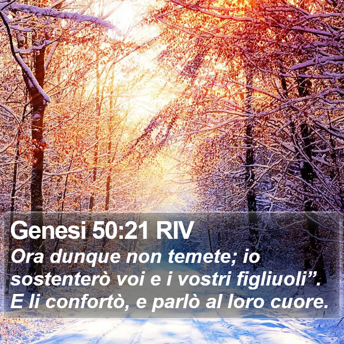 Genesi 50:21 RIV Bible Study