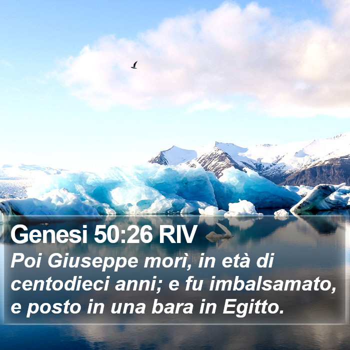 Genesi 50:26 RIV Bible Study