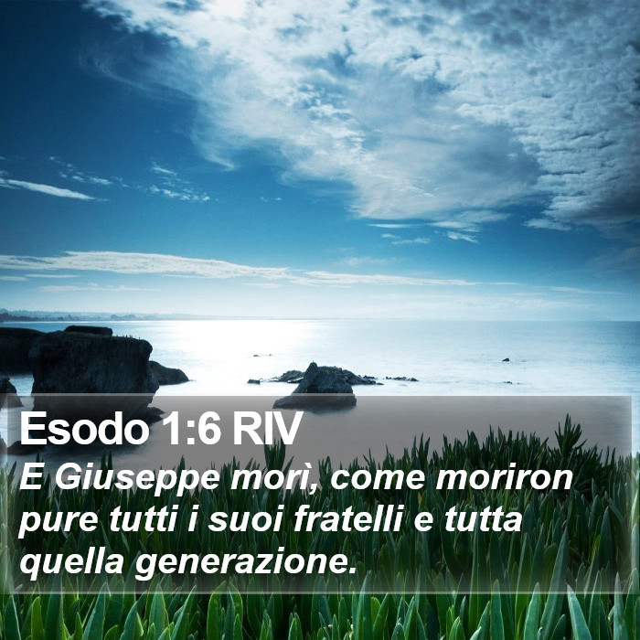 Esodo 1:6 RIV Bible Study