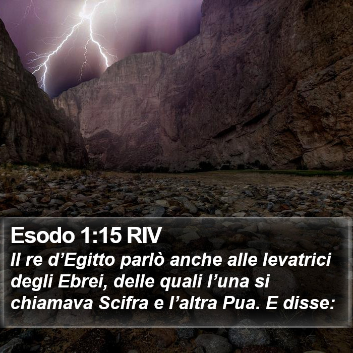 Esodo 1:15 RIV Bible Study
