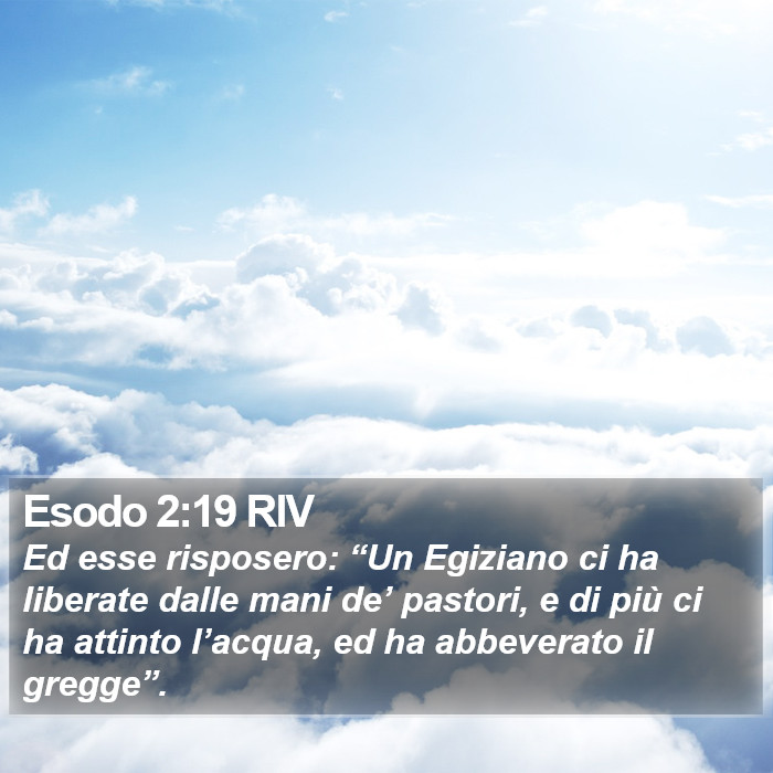 Esodo 2:19 RIV Bible Study