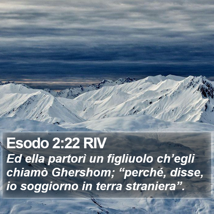 Esodo 2:22 RIV Bible Study