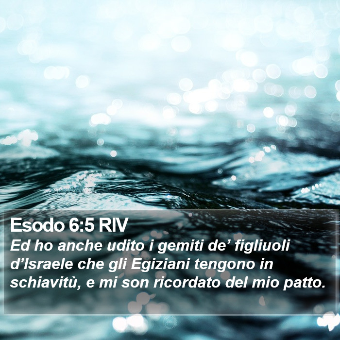 Esodo 6:5 RIV Bible Study