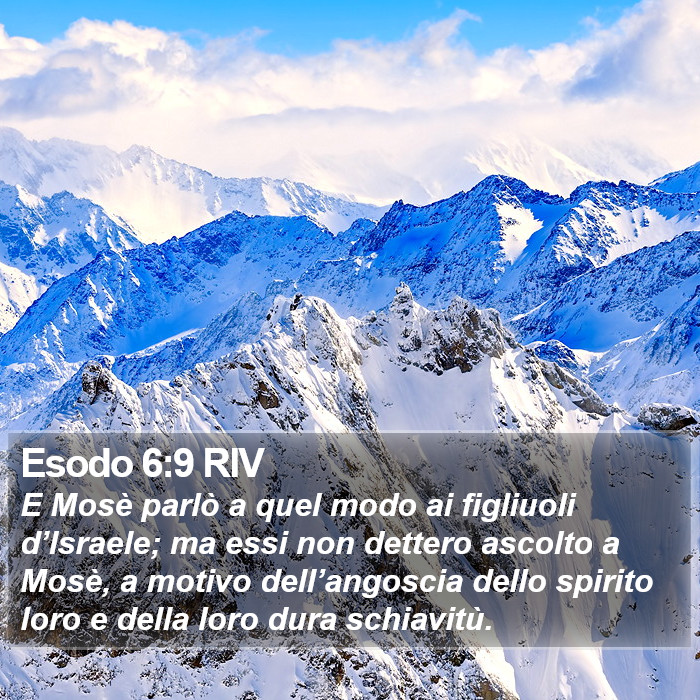 Esodo 6:9 RIV Bible Study