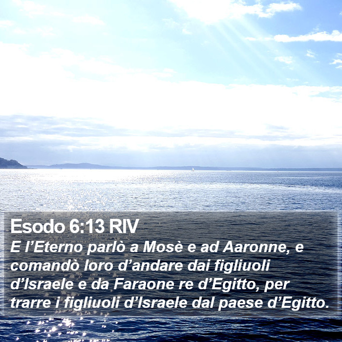 Esodo 6:13 RIV Bible Study